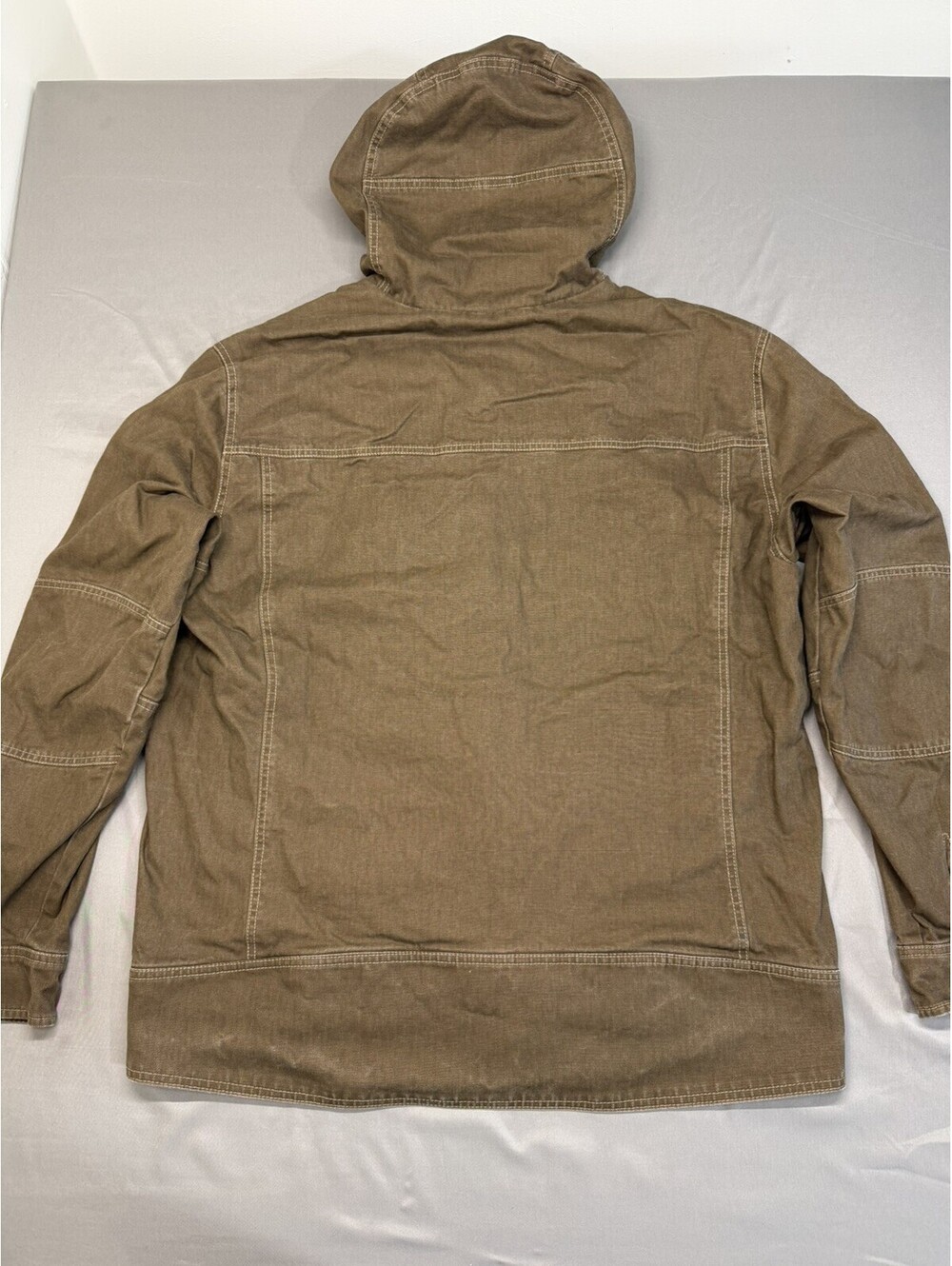 Kuhl The Law Fleece Lined Hoody Jacket Mens XL Brown Vintage Patina Dye Canvas - Picture 6 of 15